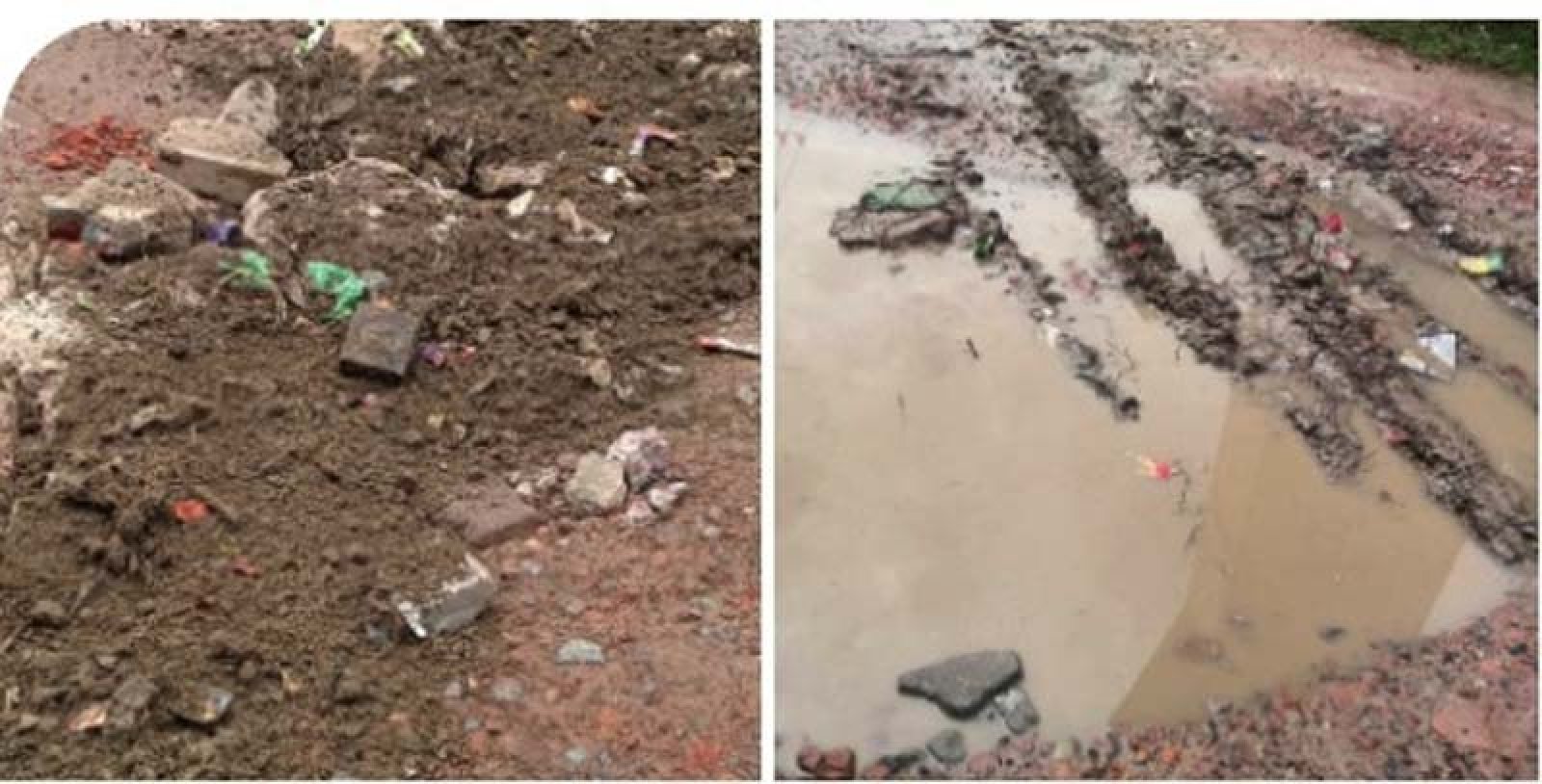 ফ্লাইওভারের নিচে ড্রেনের মাটি, এক দিনের বৃষ্টিতেই কাদায় রেলগেট