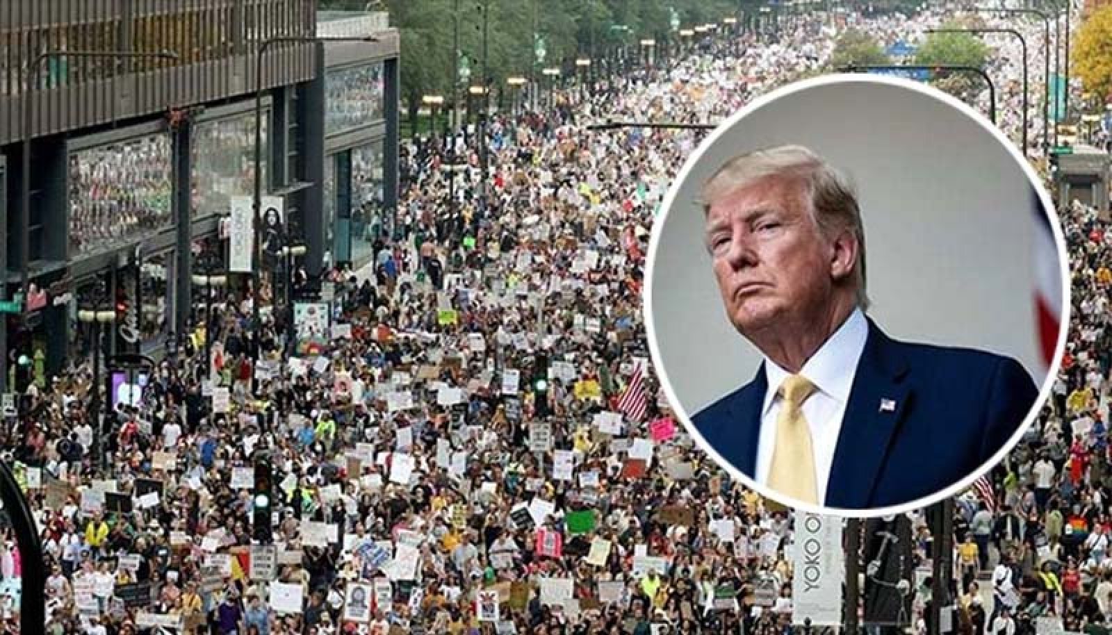 যুক্তরাষ্ট্রজুড়ে ট্রাম্পের বিরুদ্ধে নজিরবিহীন বিক্ষোভের ডাক