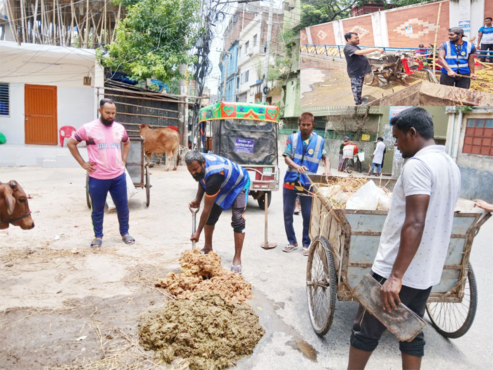 রাসিকের ৩০ টি ওয়ার্ডে কোরবানির বর্জ্য অপসারণ কার্যক্রম চলছে,   সরেজমিনে তদারকি করছেন প্রশাসক রিটন