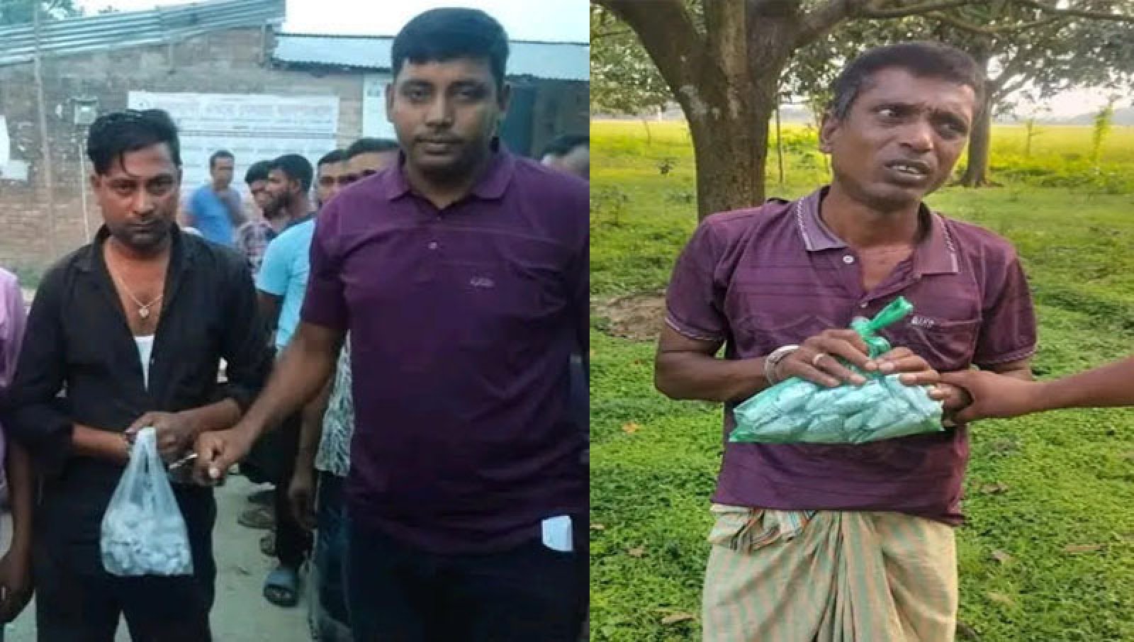 নিয়ামতপুরে গাঁজার পুরিয়া বিক্রির সময়  ২ মাদক কারবারি গ্রেপ্তার