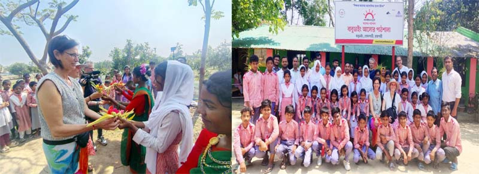 বাবুডাইং আলোর পাঠশালা পরিদর্শন বেলজিয়াম পর্যটকদের