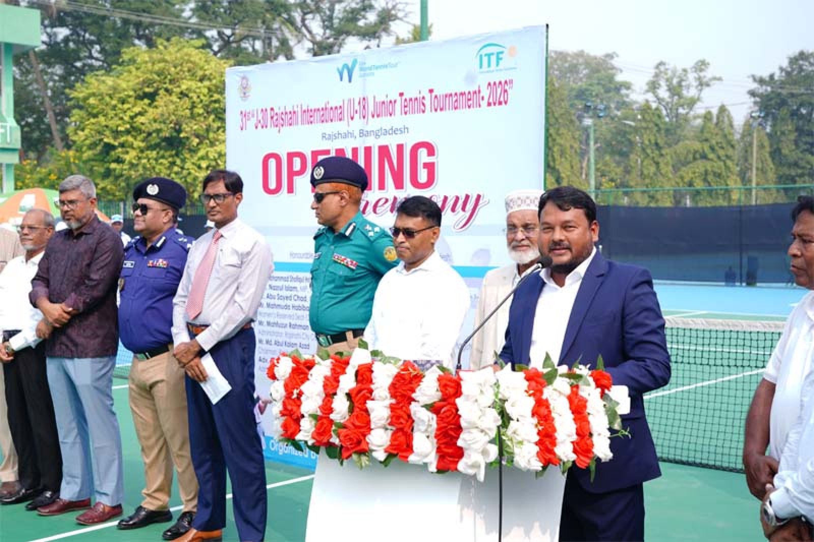 রাজশাহীতে বর্ণাঢ্য আয়োজনে ৩১তম আন্তর্জাতিক  (অনূর্ধ্ব-১৮) জুনিয়র টেনিস টুর্নামেন্টের উদ্বোধন