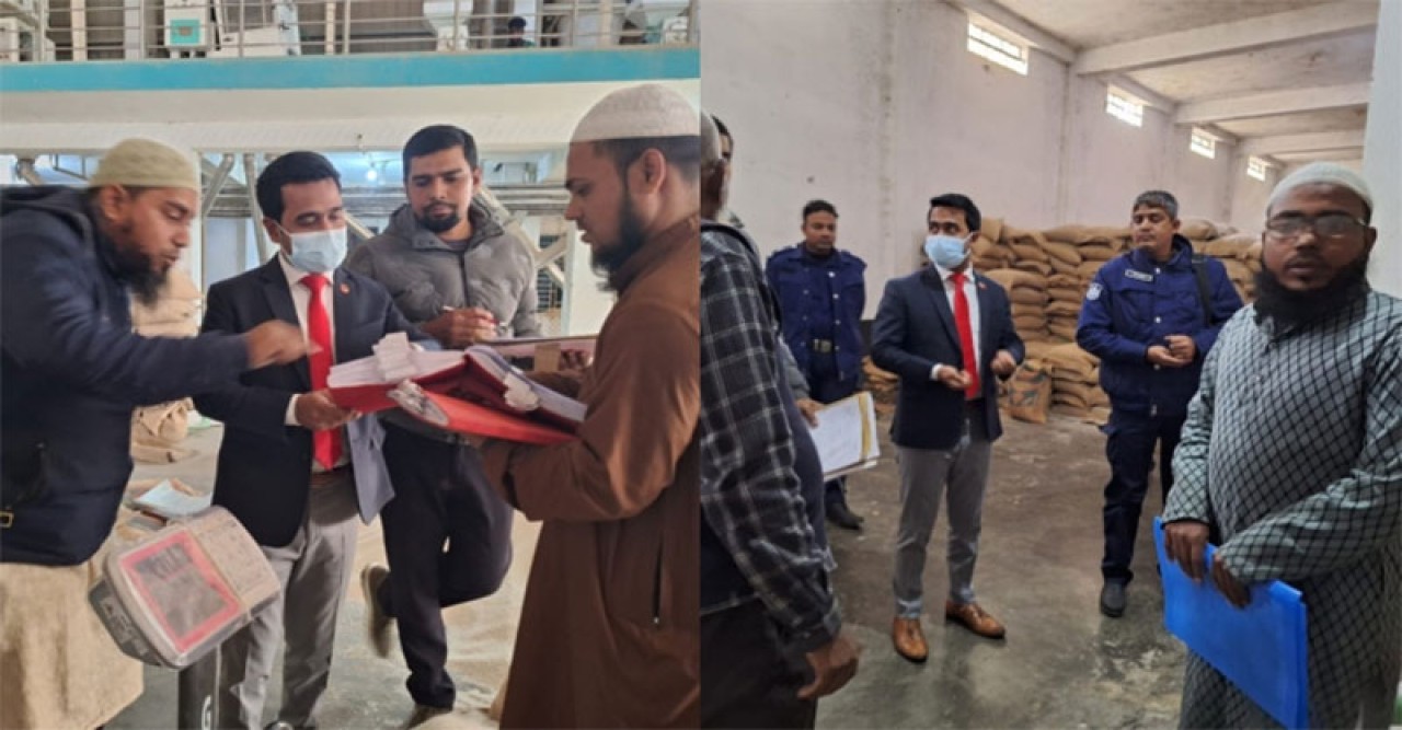 নওগাঁয় ধান-চাল মজুদ করায় ১৬ মিল মালিককে জরিমানা