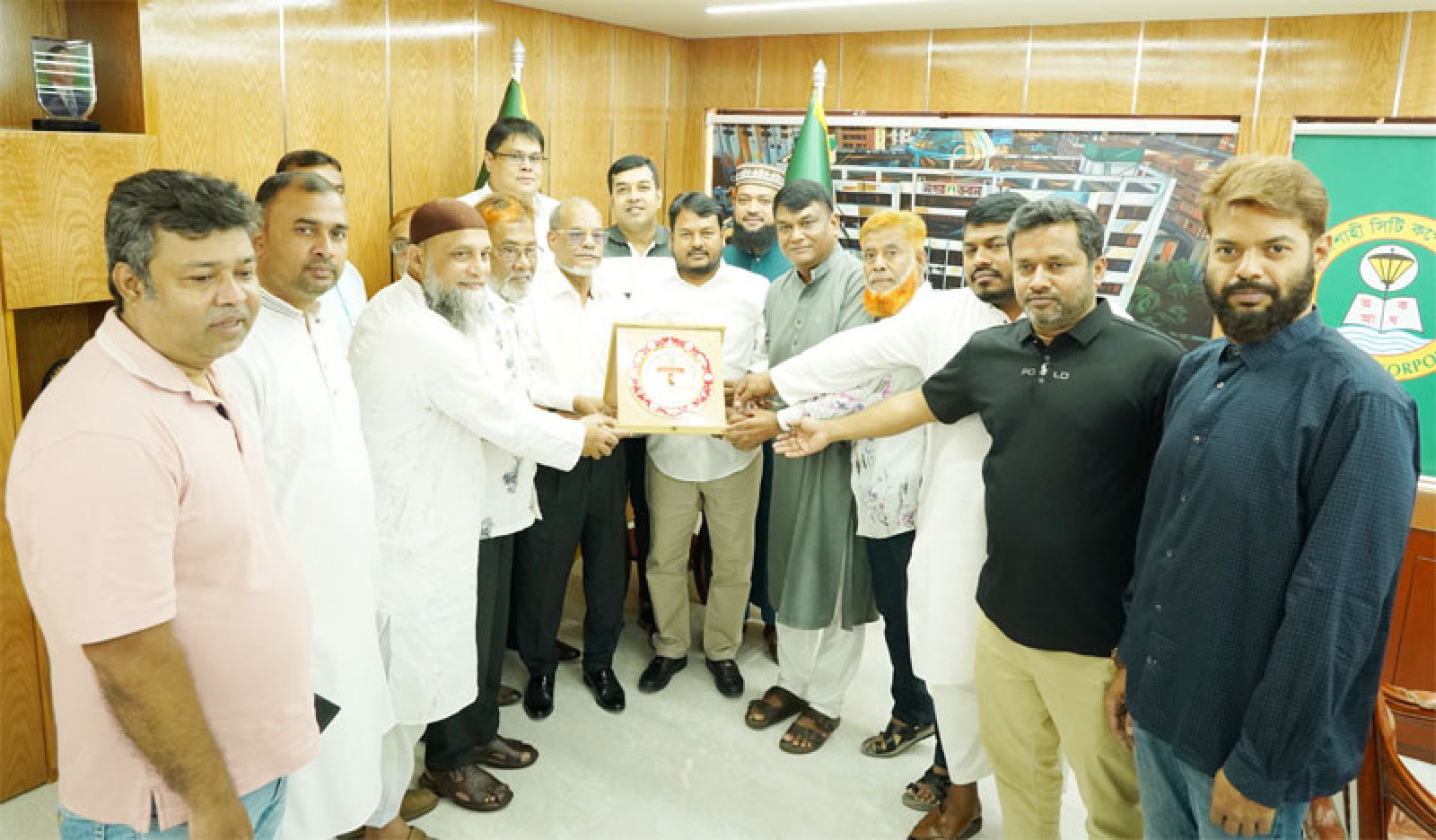 রাসিক প্রশাসকের সাথে রাজশাহী চেম্বার অব কমার্স  এন্ড ইন্ডাস্ট্রির নবনির্বাচিত নেতৃবৃন্দের সৌজন্য সাক্ষাৎ