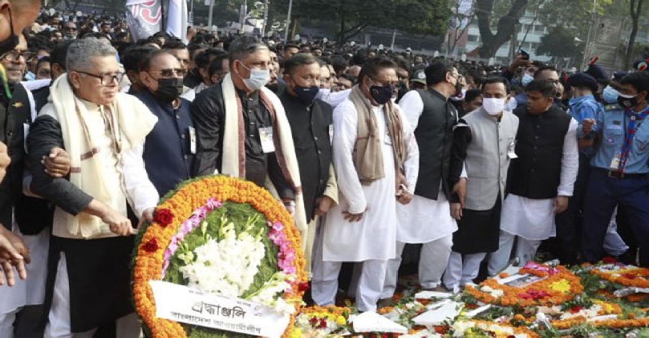 ভাষা শহীদদের প্রতি আ.লীগের শ্রদ্ধা
