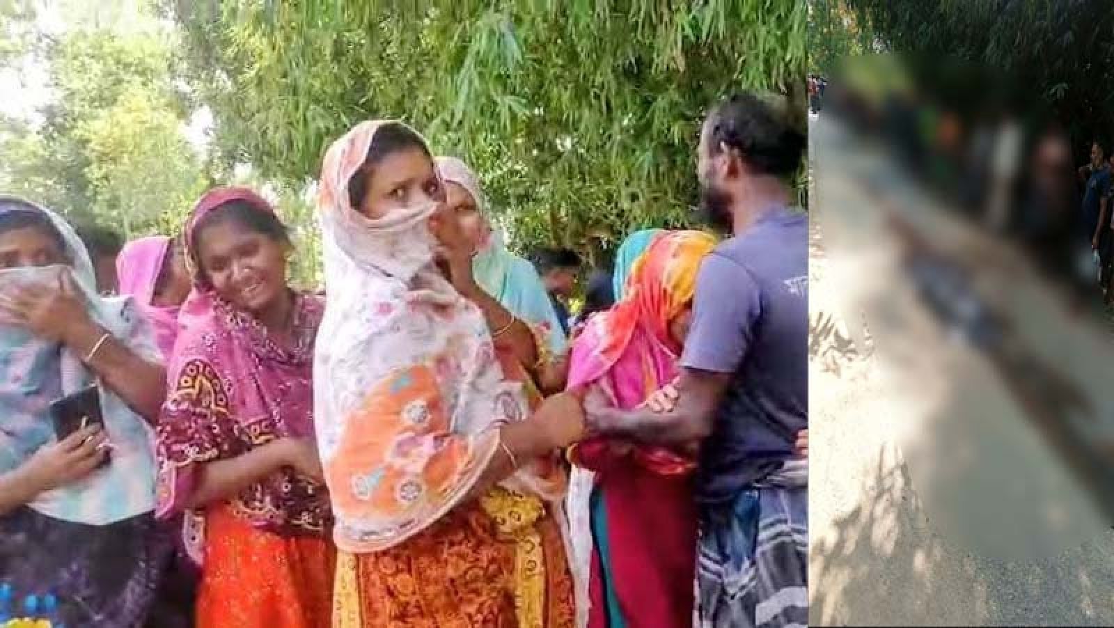 বোদায় ট্রাকের চাকায় পিষ্ট হয়ে এক নারীর মৃত্যু