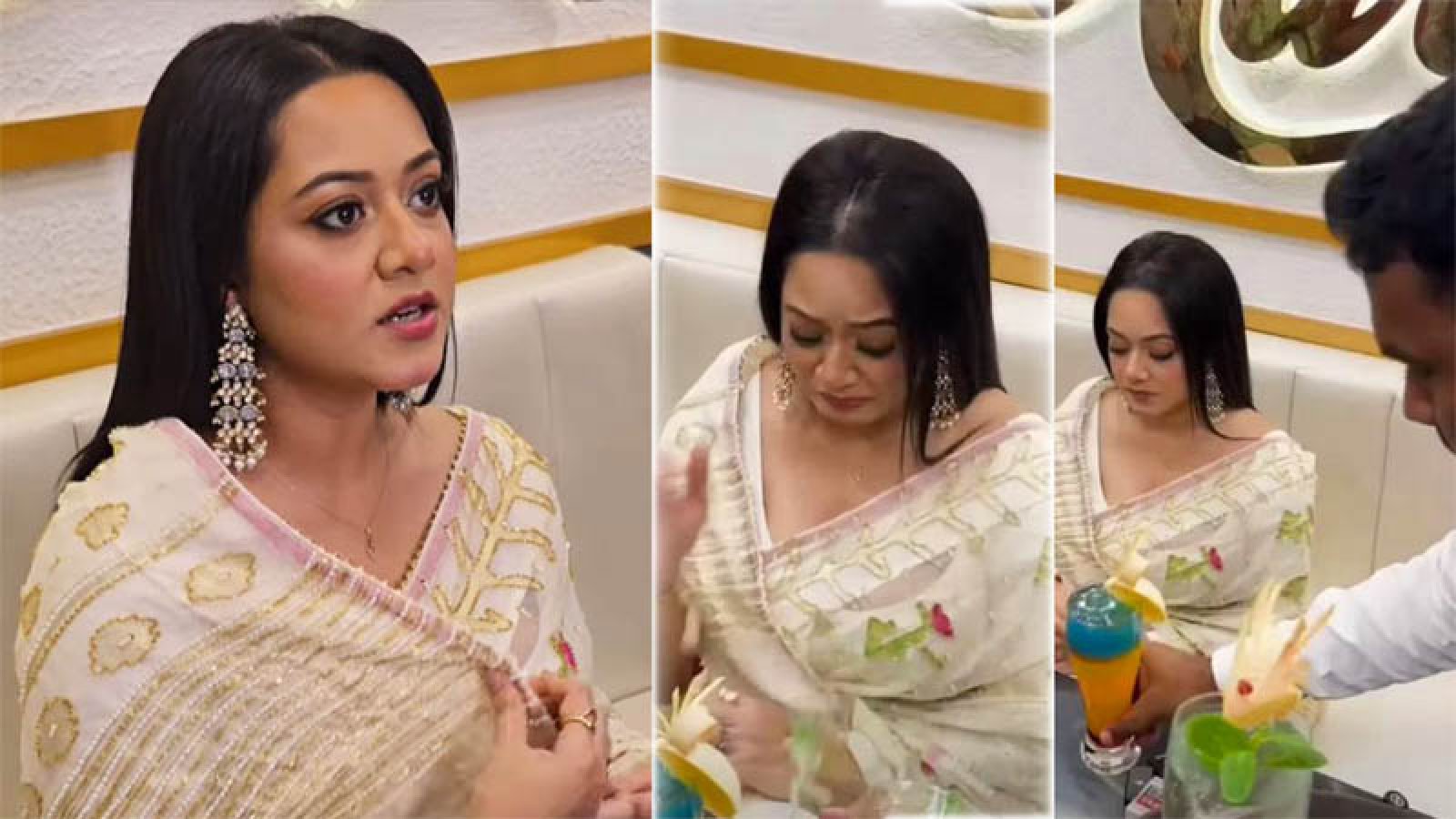 সত্যিই কি  দীঘির গায়ে জুস পড়ায় ওয়েটার চাকরি হারিয়েছেন