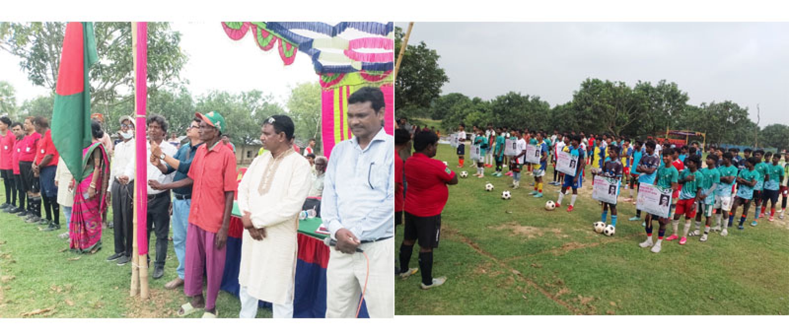 গোদাগাড়ীতে সাগরাম মাঝি স্মৃতি ফুটবল টুর্নামেন্টের উদ্বোধন