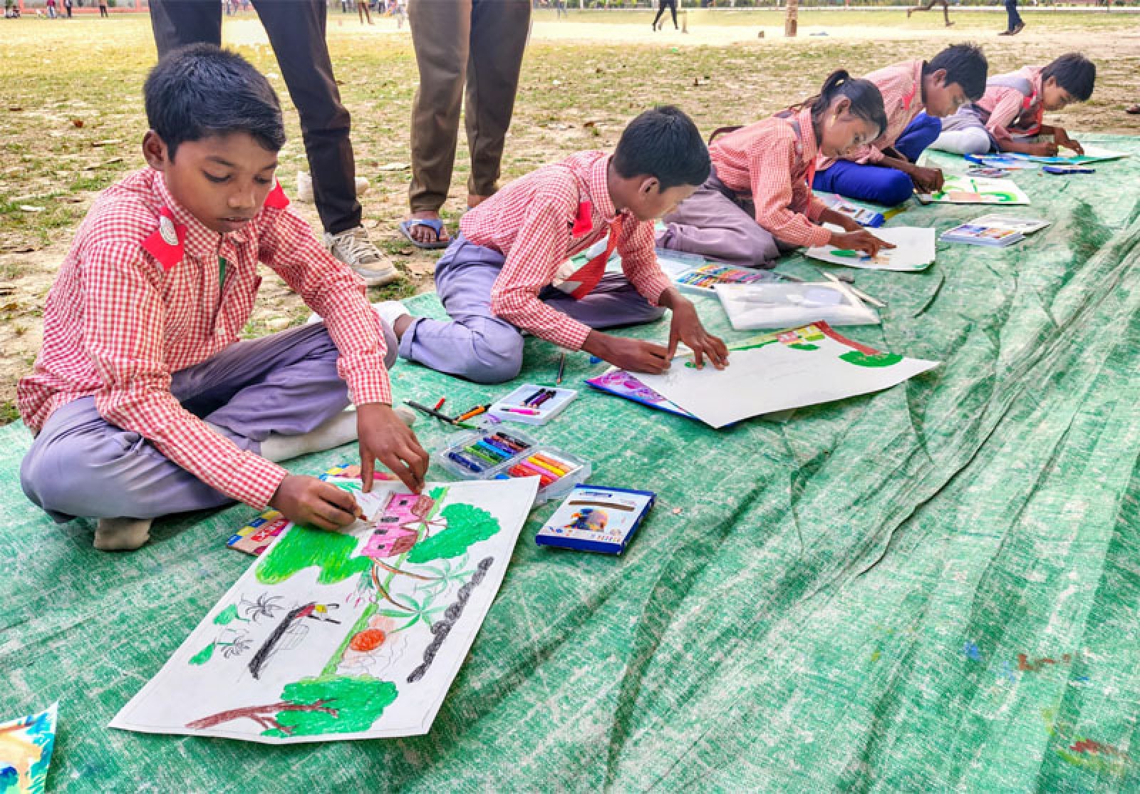 শিশুদের নিয়ে চিত্রাংকন প্রতিযোগিতা অনুষ্ঠিত