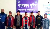 শিবগঞ্জে সংঘবদ্ধ ৬ ডাকাত  গ্রেপ্তার