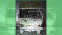 সিরাজগঞ্জে সিমেন্ট বোঝাই ট্রাকে আগুন