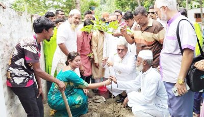 নকশিকাঁথার সেলাইয়ে স্বপ্ন বোনা, শিশু প্রভাত বিদ্যানিকেতনে ফল প্রকাশ ও বৃক্ষরোপণ  উৎসব