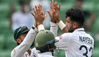 প্রথম ইনিংসে ২৭ রানের লিড পেল বাংলাদেশ