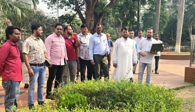 কেন্দ্রীয় উদ্যান ও চিড়িয়াখানার অভ্যন্তরে বিভিন্ন  উন্নয়ন কাজ বাস্তবায়নে নির্দেশনা দিলেন রাসিক প্রশাসক