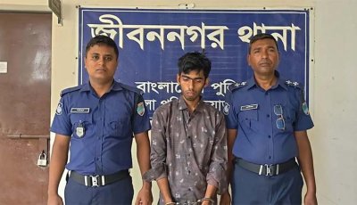 শ্বশুরবাড়িতে ঘুমন্ত স্ত্রীকে কুপিয়ে জখম, স্বামী আটক