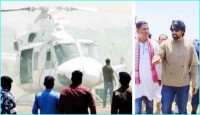 হেলিকপ্টারে আগুন: অল্পের জন্য রক্ষা পেলেন অভিনেতা দেব