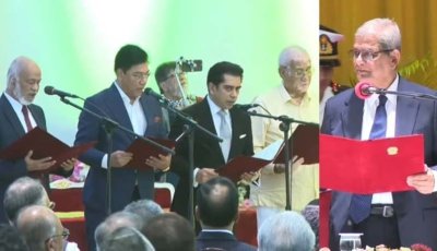 মন্ত্রিসভার নতুন সদস্যদের শপথ পড়ালেন রাষ্ট্রপতি
