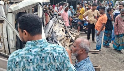 যাত্রীবাহী বাস-গরুভর্তি পিকআপের সংঘর্ষে নিহত ৩