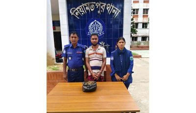 নিয়ামতপুরে ৫০০ গ্রাম গাঁজাসহ মাদক কারবারি গ্রেপ্তার
