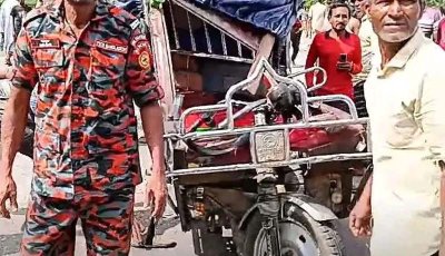 বোদায় ট্রাক তেললড়ীর ধাক্কায় ইজিবাইক চালক নিহত, আহত ৩