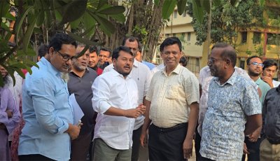 বিভিন্ন উন্নয়ন কাজ পরিদর্শনে রাসিক প্রশাসক