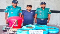 শাহমখদুম থানার অভিযানে ৫ কেজি গাঁজাসহ গ্রেপ্তার ১