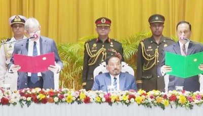 রাষ্ট্রপতি হিসেবে শপথ নিলেন মির্জা ফখরুল ইসলাম আলমগীর
