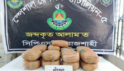রাজশাহীতে ৬১ কেজি গাঁজাসহ আটক ৩