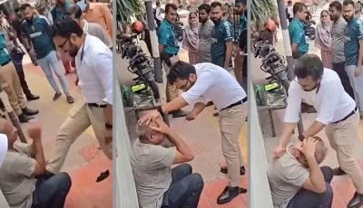 এক ব্যক্তিকে মারধরের ভিডিও ভাইরালের পর যুবক আটক