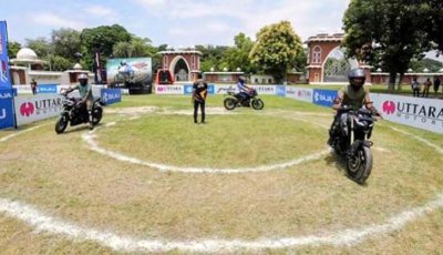 রাজশাহীতে উত্তরা মোটর্স দেশব্যাপী বাজাজ পালসার জিমখানা ‘গো ফর গোল্ড’ রাইডিং ক্যাম্প