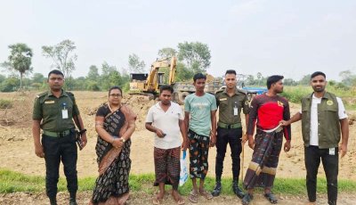 গোদাগাড়ীতে অবৈধ মাটি কাটার দায়ে যুবককে ৫০ হাজার টাকা জরিমানা করেছে ভ্রাম্যমাণ আদালত