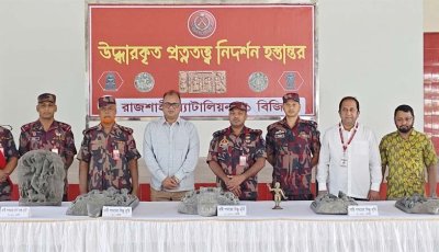 বিজিবির অভিযানে উদ্ধার ২৬ কষ্টিপাথরের মূর্তি ও ১,৮১৮ প্রাচীন মুদ্রা