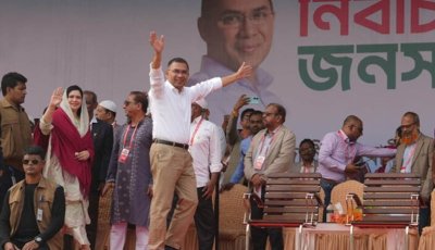 রাজশাহীর সমাবেশে উত্তরাঞ্চলের উন্নয়নে একগুচ্ছ প্রতিশ্রুতি তারেক রহমানের