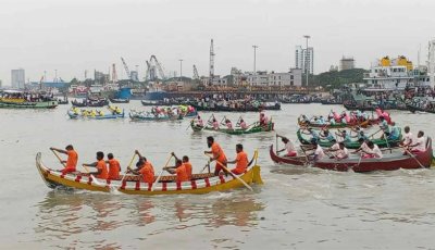 চট্টগ্রামের ঐতিহ্যবাহী কর্ণফুলি নদীকে দখল ও দূষণ থেকে রক্ষার দাবিতে ২০তম সাম্পান খেলা অনুষ্ঠিত হয়েছে।