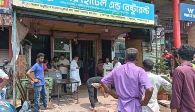 বোদায় অবৈধ স্থাপনা উচ্ছেদ, ৩ প্রতিষ্ঠানকে জরিমানা