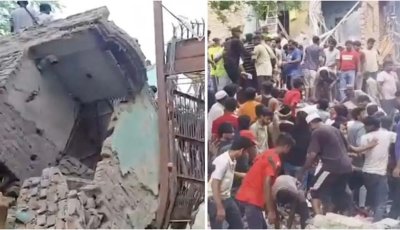 দিল্লিতে বহুতল ভবন ধস, বহু হতাহতের শঙ্কা
