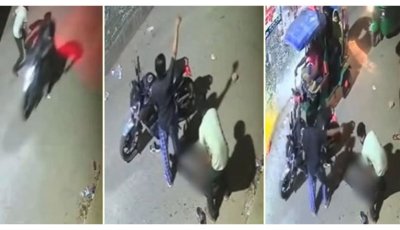 চলন্ত মোটরসাইকেল ছিনিয়ে নিতে ইট দিয়ে আঘাত, যুবক আহত