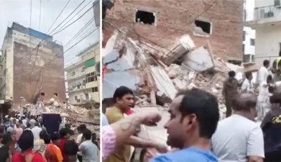 দিল্লিতে বহুতল ভবন ধস, বহু হতাহতের শঙ্কা