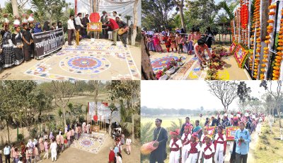 ভাষা শহীদদের প্রতি শ্রদ্ধা নিবেদনের এমন আয়োজন দেশের আর কোথাও খুব বেশি চোখে পড়ে না