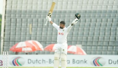 লিটনের সেঞ্চুরিতে আড়াইশ পেরিয়ে অলআউট বাংলাদেশ