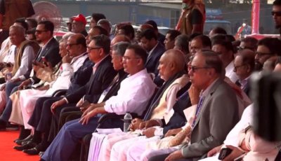 চট্টগ্রামে সমাবেশের মঞ্চে তারেক রহমান