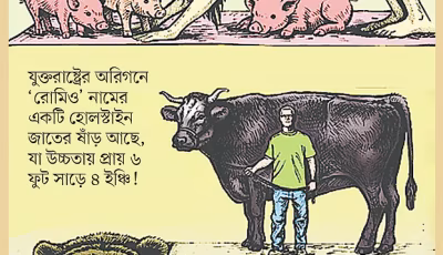 ষাঁড়ের নাম রোমিও, উচ্চতা ৬ ফুট সাড়ে ৪ ইঞ্চি
