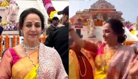 রামমন্দির উদ্বোধনে হেমা মালিনীর দৃষ্টিনন্দন নিত্য